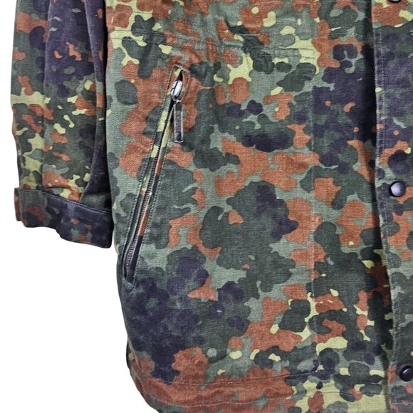 VTG German Military Jacket Mens S Flecktarn Camo Parka Army Field Coat 1993 - Picture 8 of 15